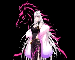 万灵竞记，万灵鼠标，万灵娘，马年美女插画 